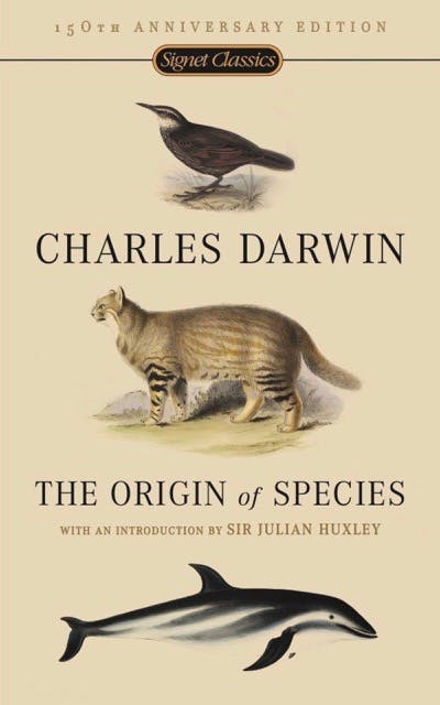Origin Of Species by Charles Darwin book cover