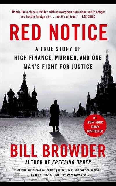 Red Notice by Bill Browder book cover